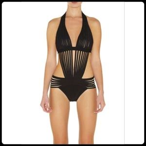NWOT Herve Style Deep V-neck Bandage Swimsuit